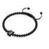 Renard de cristal | Bronze à canon | Noir | Bracelet Charmballa en macramé